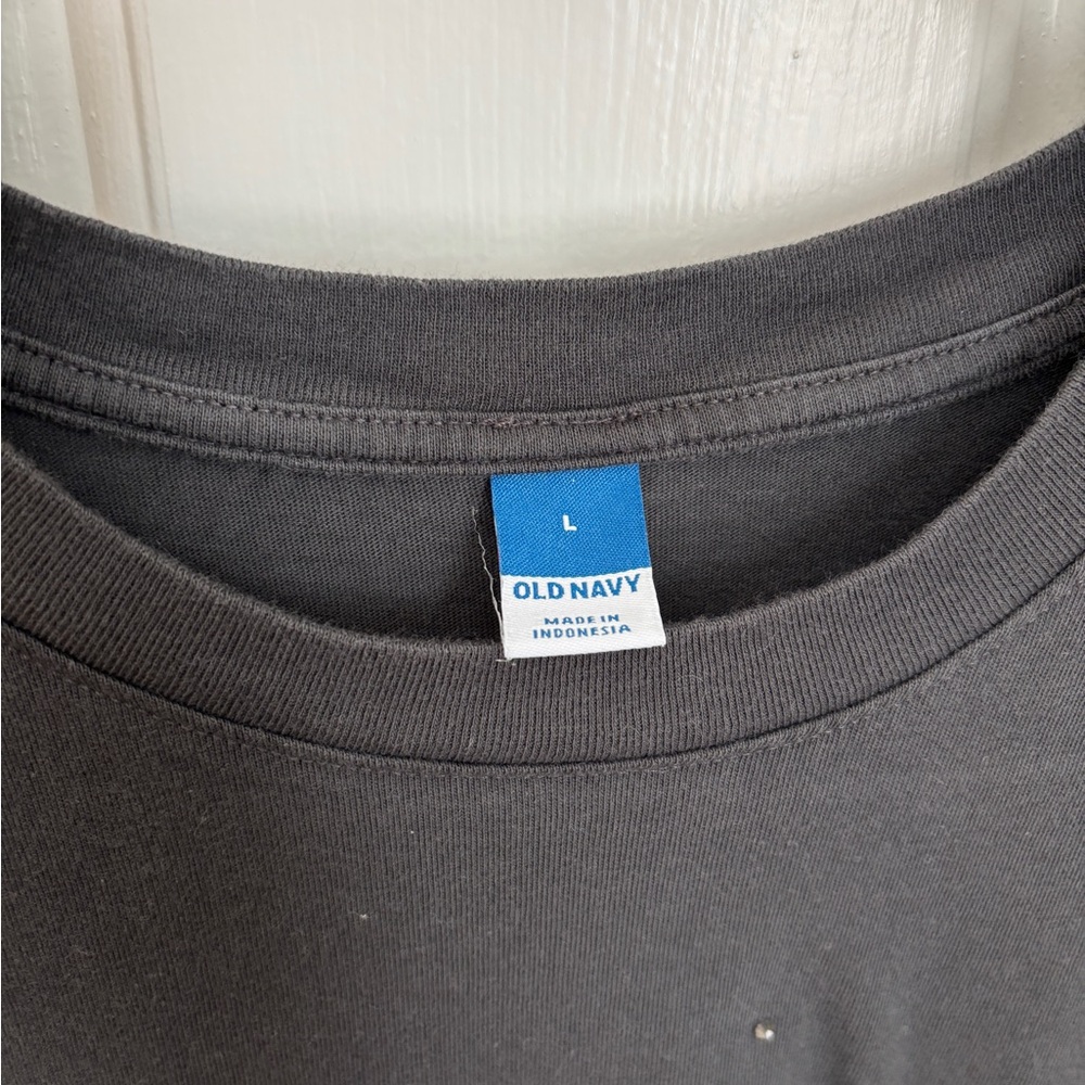 Old Navy Black Short Sleeve Tee with Pearl Accents - Picture 2 of 2
